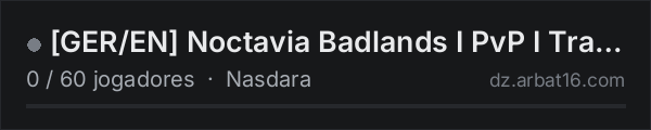 [GER/EN] Noctavia Badlands I PvP I Trader I Drugs I Helis na lista de servidores de DayZ da AR16