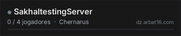 SakhaltestingServer na lista de servidores de DayZ da AR16
