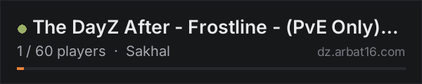 The DayZ After - Frostline - (PvE Only) Simply Vanilla on the AR16 DayZ server list