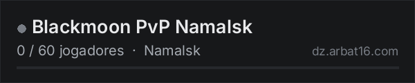 Blackmoon PvP Namalsk na lista de servidores de DayZ da AR16