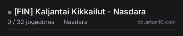 [FIN] Kaljantai Kikkailut - Nasdara na lista de servidores de DayZ da AR16