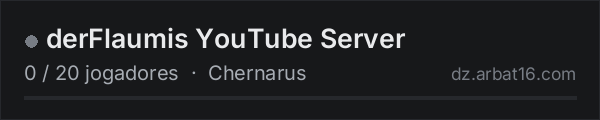 derFlaumis YouTube Server na lista de servidores de DayZ da AR16