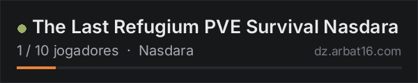 The Last Refugium PVE Survival Nasdara na lista de servidores de DayZ da AR16