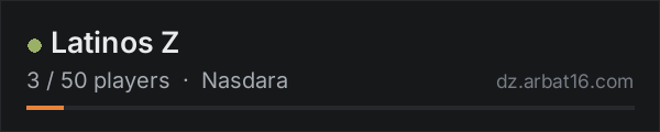 Latinos Z on the AR16 DayZ server list
