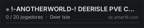 !-ANOTHERWORLD-! DEERISLE PVE CHILL BUILD TRADER HELIS OPEN UK na lista de servidores de DayZ da AR16