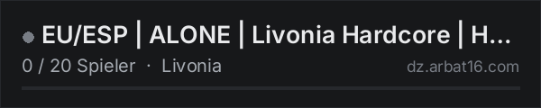 EU/ESP | ALONE | Livonia Hardcore | Horses • Dogs • Craftin in der DayZ-Serverliste von AR16