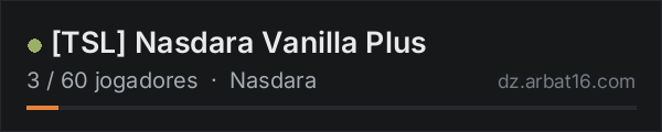 TSL Nasdara Vanilla Plus na lista de servidores de DayZ da AR16