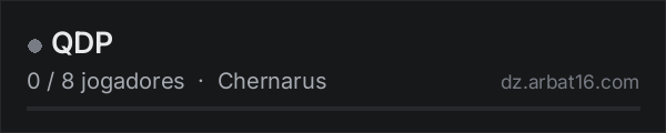 QDP na lista de servidores de DayZ da AR16