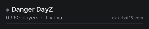 Danger DayZ on the AR16 DayZ server list