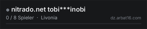 nitrado.net tobi***inobi in der DayZ-Serverliste von AR16
