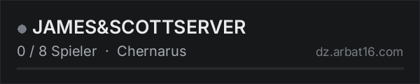 JAMES&SCOTTSERVER in der DayZ-Serverliste von AR16