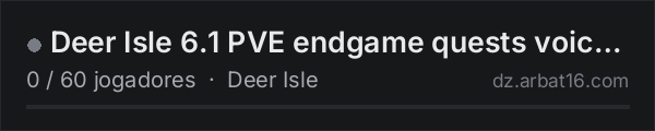 Deer Isle 6.1 PVE endgame quests voiced AI/NPCs bases vehicles na lista de servidores de DayZ da AR16