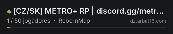 [CZ/SK] METRO+ RP | discord.gg/metroplus na lista de servidores de DayZ da AR16