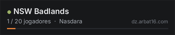 NSW Badlands na lista de servidores de DayZ da AR16