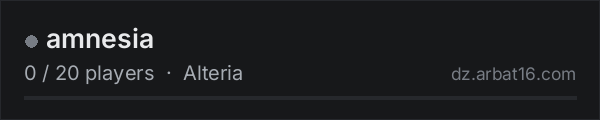 amnesia on the AR16 DayZ server list