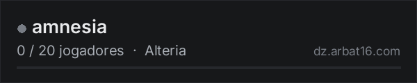 amnesia na lista de servidores de DayZ da AR16