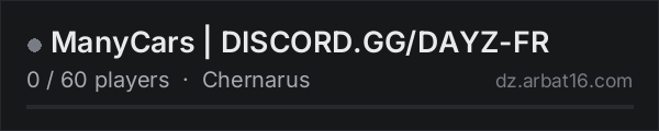 ManyCars | DISCORD.GG/DAYZ-FR on the AR16 DayZ server list