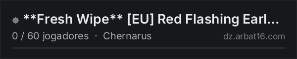 **Fresh Wipe** EU Red Flashing Early Winter | Quest | Keys | na lista de servidores de DayZ da AR16