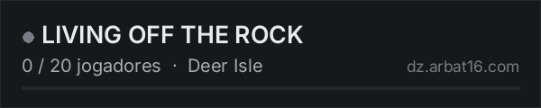 LIVING OFF THE ROCK na lista de servidores de DayZ da AR16