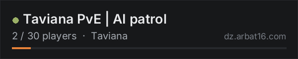Taviana PvE | AI patrol on the AR16 DayZ server list