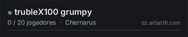 trubleX100 grumpy na lista de servidores de DayZ da AR16