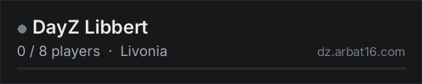 DayZ Libbert on the AR16 DayZ server list
