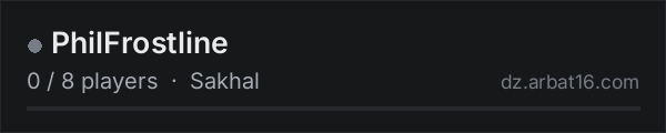 PhilFrostline on the AR16 DayZ server list