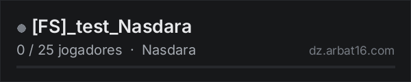 [FS]_test_Nasdara na lista de servidores de DayZ da AR16