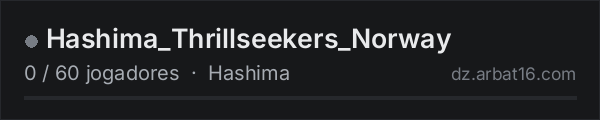 Hashima_Thrillseekers_Norway na lista de servidores de DayZ da AR16