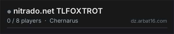nitrado.net TLFOXTROT on the AR16 DayZ server list