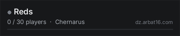 Reds on the AR16 DayZ server list
