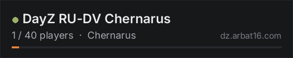 DayZ RU-DV Chernarus on the AR16 DayZ server list
