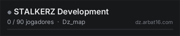 STALKERZ Development na lista de servidores de DayZ da AR16