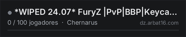 *WIPED 24.07* FuryZ |PvP|BBP|Keycards|Helis|Airdrops|Raid|Event na lista de servidores de DayZ da AR16