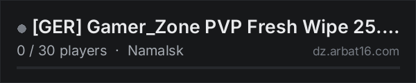 GER Gamer_Zone PVP Fresh Wipe 25.09.26 on the AR16 DayZ server list