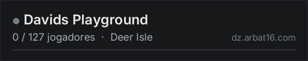 Davids Playground na lista de servidores de DayZ da AR16