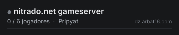 nitrado.net gameserver na lista de servidores de DayZ da AR16
