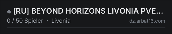 RU BEYOND HORIZONS LIVONIA PVE | EXPANSION | SEASON 2 in der DayZ-Serverliste von AR16