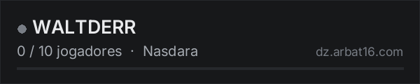 WALTDERR na lista de servidores de DayZ da AR16