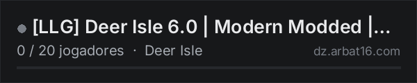 [LLG] Deer Isle 6.0 | Modern Modded | LovingLifeGaming.com na lista de servidores de DayZ da AR16