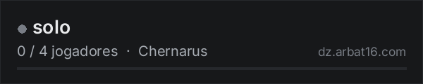 solo na lista de servidores de DayZ da AR16