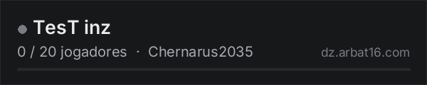 TesT inz na lista de servidores de DayZ da AR16