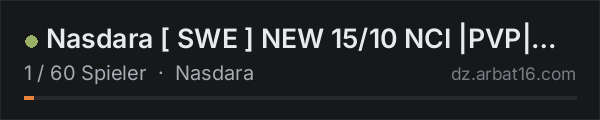 Nasdara [ SWE ] NEW 15/10 NCI |PVP| Drugs,Helis,Ai in der DayZ-Serverliste von AR16