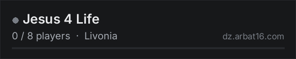 Jesus 4 Life on the AR16 DayZ server list