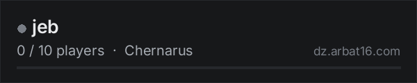 jeb on the AR16 DayZ server list