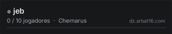 jeb na lista de servidores de DayZ da AR16
