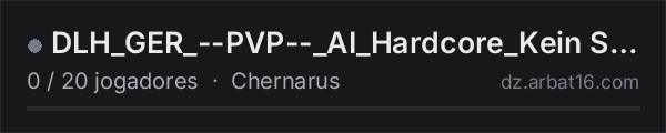 DLH_GER_--PVP--_AI_Hardcore_Kein Support na lista de servidores de DayZ da AR16