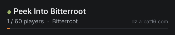 Peek Into Bitterroot on the AR16 DayZ server list