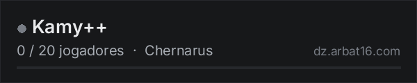 Kamy++ na lista de servidores de DayZ da AR16