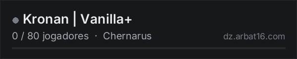 Kronan | Vanilla+ na lista de servidores de DayZ da AR16